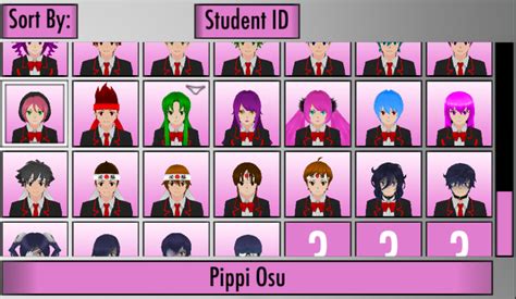 all students yandere simulator|yandere simulator student list.